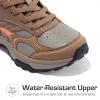 image:imageDREAM PAIRS Kids Shoes Hiking Boots Boys Girls HighTop Shoes Outdoors DuraPlay LaceUp Lightweight Hiking SneakersBrownOrange