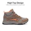 image:imageDREAM PAIRS Kids Shoes Hiking Boots Boys Girls HighTop Shoes Outdoors DuraPlay LaceUp Lightweight Hiking SneakersBrownOrange