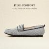 image:imageDREAM PAIRS Loafers for Women Penny Knitted Loafer Casual Comfortable Slip On Flats Work Business Walking ShoesBlackWhite