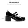 image:imageDREAM PAIRS Mary Jane Shoes for Girls Platform School Uniform Party Chunky Dress Heel Double Straps Flats for Little Big KidBlack