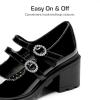 image:imageDREAM PAIRS Mary Jane Shoes for Girls Platform School Uniform Party Chunky Dress Heel Double Straps Flats for Little Big KidBlack