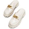 image:imageDREAM PAIRS Mules for Women Slip On Shoes Platform Thick Comfortable Womens Chunky Flat Slides Slippers LoafersBeige