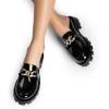 image:imageDREAM PAIRS Mules for Women Slip On Shoes Platform Thick Comfortable Womens Chunky Flat Slides Slippers LoafersBlackpat