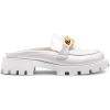 image:imageDREAM PAIRS Mules for Women Slip On Shoes Platform Thick Comfortable Womens Chunky Flat Slides Slippers LoafersWhite