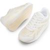 image:imageDREAM PAIRS Women Fashion Sneakers Walking Comfortable Breathable Stylish Lightweight Retro Classisc Casual Lace Up Sportstyle SneakerWhite
