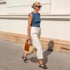image:imageDREAM PAIRS Womens Arch Support Sandals Comfortable Open Toe Dress Flats Walking Sandals For SummerBrown