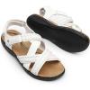 image:imageDREAM PAIRS Womens Arch Support Sandals Comfortable Open Toe Dress Flats Walking Sandals For SummerWhite