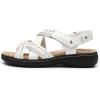 image:imageDREAM PAIRS Womens Arch Support Sandals Comfortable Open Toe Dress Flats Walking Sandals For SummerWhite