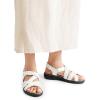 image:imageDREAM PAIRS Womens Arch Support Sandals Comfortable Open Toe Dress Flats Walking Sandals For SummerWhite
