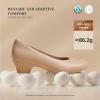 image:imageDREAM PAIRS Womens Chunky Closed Toe Dress Low Block Heels Comfortable Slip On Work Pumps Wedding Casual ShoesNude
