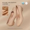 image:imageDREAM PAIRS Womens Chunky Closed Toe Dress Low Block Heels Comfortable Slip On Work Pumps Wedding Casual ShoesNude