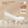 image:imageDREAM PAIRS Womens Chunky Closed Toe Dress Low Block Heels Comfortable Slip On Work Pumps Wedding Casual ShoesWhite
