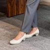 image:imageDREAM PAIRS Womens Chunky Closed Toe Dress Low Block Heels Comfortable Slip On Work Pumps Wedding Casual ShoesWhite