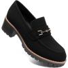 image:imageDREAM PAIRS Womens Chunky Loafers Platform Comfortable SlipOn Dressy Business Casual ShoesAll Black
