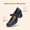 image:imageDREAM PAIRS Womens Chunky Low Block Closed Toe Heels Mary Janes Pumps Comfortable Round Toe Dress Work Wedding ShoesNavy