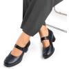 image:imageDREAM PAIRS Womens Chunky Low Block Closed Toe Heels Mary Janes Pumps Comfortable Round Toe Dress Work Wedding ShoesNavy