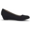 image:imageDREAM PAIRS Womens Debbie Mid Wedge Heel Pump ShoesBlackSuede