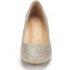 image:imageDREAM PAIRS Womens Debbie Mid Wedge Heel Pump ShoesGoldGlitter