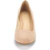 image:imageDREAM PAIRS Womens Debbie Mid Wedge Heel Pump ShoesNude Suede