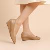 image:imageDREAM PAIRS Womens Debbie Mid Wedge Heel Pump ShoesNudePu