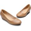 image:imageDREAM PAIRS Womens Debbie Mid Wedge Heel Pump ShoesNudePu