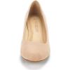 image:imageDREAM PAIRS Womens Debbie Mid Wedge Heel Pump ShoesNudeSuede