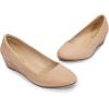 image:imageDREAM PAIRS Womens Debbie Mid Wedge Heel Pump ShoesNudeSuede