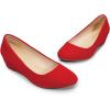 image:imageDREAM PAIRS Womens Debbie Mid Wedge Heel Pump ShoesRedSuede