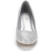 image:imageDREAM PAIRS Womens Debbie Mid Wedge Heel Pump ShoesSilverGlitter