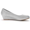 image:imageDREAM PAIRS Womens Debbie Mid Wedge Heel Pump ShoesSilverGlitter
