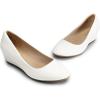 image:imageDREAM PAIRS Womens Debbie Mid Wedge Heel Pump ShoesWhitePu