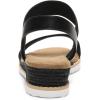 image:imageDREAM PAIRS Womens Espadrilles Ankle Stretch Elastic Strap Open Toe Comfortable Wedges Flats Spring Dressy Sandals Shoes 2026 for WomenBlack