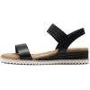 image:imageDREAM PAIRS Womens Espadrilles Ankle Stretch Elastic Strap Open Toe Comfortable Wedges Flats Spring Dressy Sandals Shoes 2026 for WomenBlack