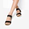 image:imageDREAM PAIRS Womens Espadrilles Ankle Stretch Elastic Strap Open Toe Comfortable Wedges Flats Spring Dressy Sandals Shoes 2026 for WomenBlacksuede