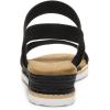 image:imageDREAM PAIRS Womens Espadrilles Ankle Stretch Elastic Strap Open Toe Comfortable Wedges Flats Spring Dressy Sandals Shoes 2026 for WomenBlacksuede