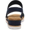 image:imageDREAM PAIRS Womens Espadrilles Ankle Stretch Elastic Strap Open Toe Comfortable Wedges Flats Spring Dressy Sandals Shoes 2026 for WomenNavysuede