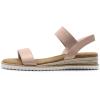 image:imageDREAM PAIRS Womens Espadrilles Ankle Stretch Elastic Strap Open Toe Comfortable Wedges Flats Spring Dressy Sandals Shoes 2026 for WomenNudePink