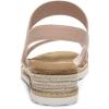 image:imageDREAM PAIRS Womens Espadrilles Ankle Stretch Elastic Strap Open Toe Comfortable Wedges Flats Spring Dressy Sandals Shoes 2026 for WomenNudePink