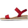 image:imageDREAM PAIRS Womens Espadrilles Ankle Stretch Elastic Strap Open Toe Comfortable Wedges Flats Spring Dressy Sandals Shoes 2026 for WomenRed