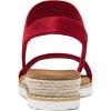 image:imageDREAM PAIRS Womens Espadrilles Ankle Stretch Elastic Strap Open Toe Comfortable Wedges Flats Spring Dressy Sandals Shoes 2026 for WomenRed