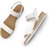 image:imageDREAM PAIRS Womens Espadrilles Ankle Stretch Elastic Strap Open Toe Comfortable Wedges Flats Spring Dressy Sandals Shoes 2026 for WomenWhite