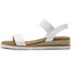 image:imageDREAM PAIRS Womens Espadrilles Ankle Stretch Elastic Strap Open Toe Comfortable Wedges Flats Spring Dressy Sandals Shoes 2026 for WomenWhite
