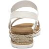 image:imageDREAM PAIRS Womens Espadrilles Ankle Stretch Elastic Strap Open Toe Comfortable Wedges Flats Spring Dressy Sandals Shoes 2026 for WomenWhite