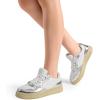 image:imageDREAM PAIRS Womens Fashion Walking Skateboard Court Sneakers Comfortable Low Top Lace Up Non Slip Retro Vintage Casual Classic Athletic ShoesWhiteSilver