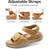image:imageDREAM PAIRS Womens Hiking Sandals Arch Support Platform Orthopedic Sandals Comfortable Open Toe Walking Summer Shoes Lightweight Outdoor Athletic Sport Water SandalsBrown