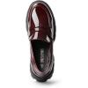 image:imageDREAM PAIRS Womens Loafers Lug Sole Slip On Platform Chunky Penny Loafers for Women Dressy and Work Business Casual Shoes for WomenBurgundypat