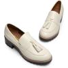 image:imageDREAM PAIRS Womens Loafers Slip On Platform Chunky Penny Heeled Lug Sole Loafers for Women Dressy and Work Business Casual Shoes for WomenBeigepu