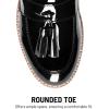 image:imageDREAM PAIRS Womens Loafers Slip On Platform Chunky Penny Heeled Lug Sole Loafers for Women Dressy and Work Business Casual Shoes for WomenBlackpat
