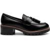 image:imageDREAM PAIRS Womens Loafers Slip On Platform Chunky Penny Heeled Lug Sole Loafers for Women Dressy and Work Business Casual Shoes for WomenBlackpu