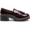 image:imageDREAM PAIRS Womens Loafers Slip On Platform Chunky Penny Heeled Lug Sole Loafers for Women Dressy and Work Business Casual Shoes for WomenBurgundypat